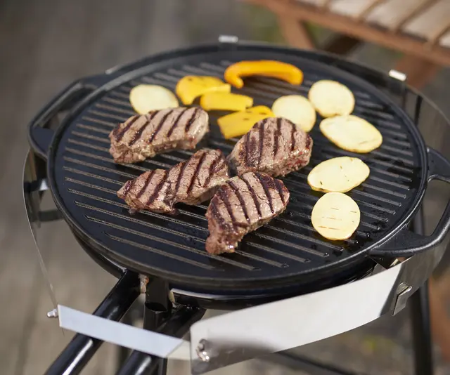 Hällmark Grillplate Støpejern ø 42cm Laga maten ute! 