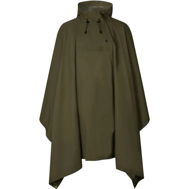 Seeland Taxus rain Poncho Pine Green Komprimerbar och vattentät regnponcho 
