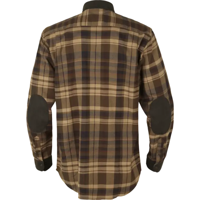 Härkila Pajala Skjorta Beige w/brown M Rutig skjorta i 100% bomull 