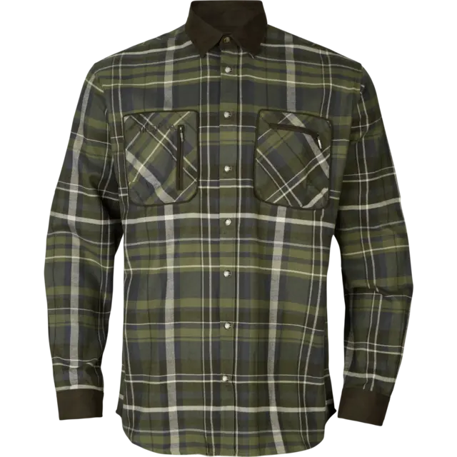 Härkila Pajala Skjorta Olive check M Rutig skjorta i 100% bomull 