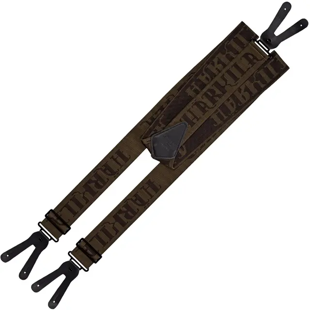 Härkila Carl-August Hängslen grön Hängslen med läderstroppar 