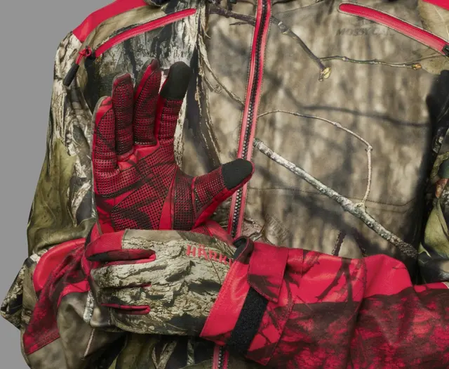 Härkila Moose Hunter 2.0 fleeceglove M MossyOak Break-Up Country/MossyOak Red 