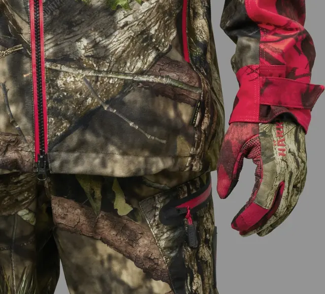Härkila Moose Hunter 2.0 fleeceglove M MossyOak Break-Up Country/MossyOak Red 
