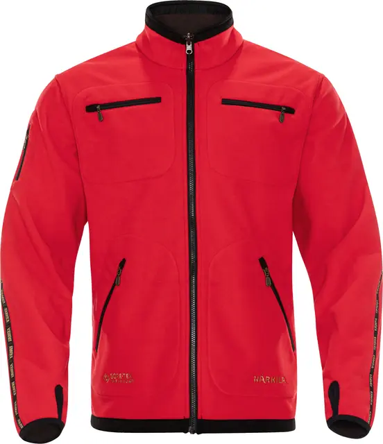 Härkila Kamko fleecejakke Brun/rød 5XL Vendbar fleecjakke med Windstopper 