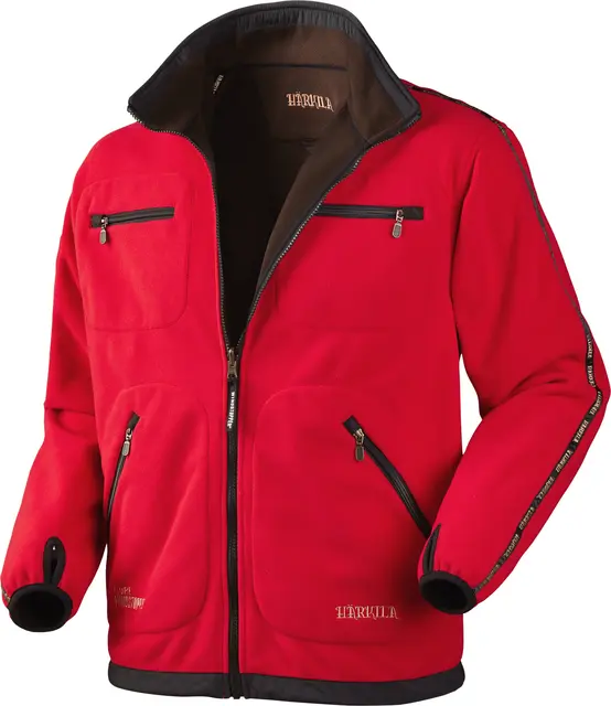 Härkila Kamko fleecejakke Brun/rød 5XL Vendbar fleecjakke med Windstopper 