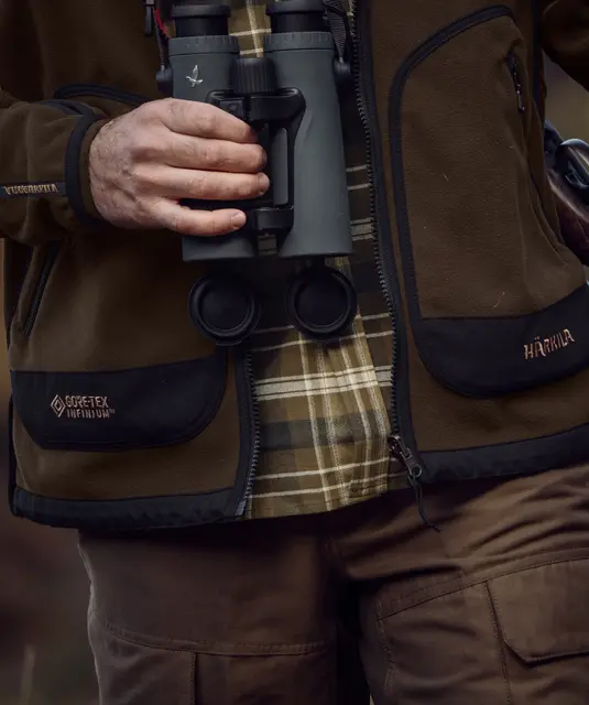 Härkila Kamko fleecejakke Brun/rød 5XL Vendbar fleecjakke med Windstopper 