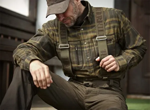 Härkila Carl-Eric Hängslen grön m/klips Extra breda hängslen 