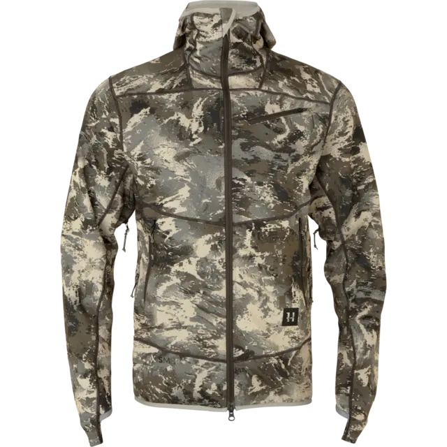 Härkila Mountain Hunter Expedition M Fleece Hoodie med glidelås og hette 