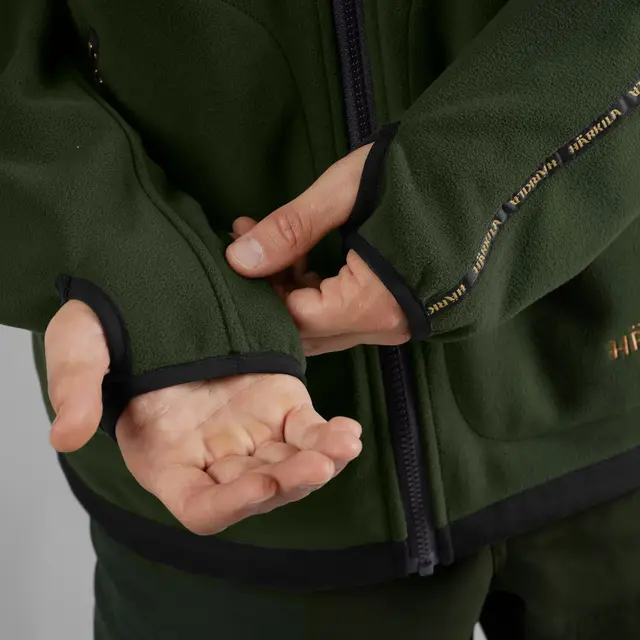 Härkila Kamko fleecejakke Grey/Green M Vendbar fleecjakke med Windstopper 