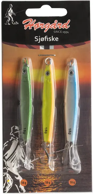 Hørgård Sjöfiske skeddragskit 3-pack 18g skeddragskit med tre klassiska skeddrag 