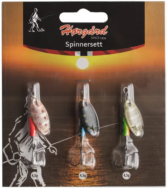 Hørgård Spinnaresett 3-pack Spinnarset för öring- och abborrfiske 