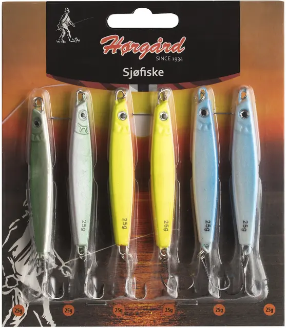 Hørgård Sjöfiske skeddragskit 6-pack 25g Klassiska skeddrag i populära färger 