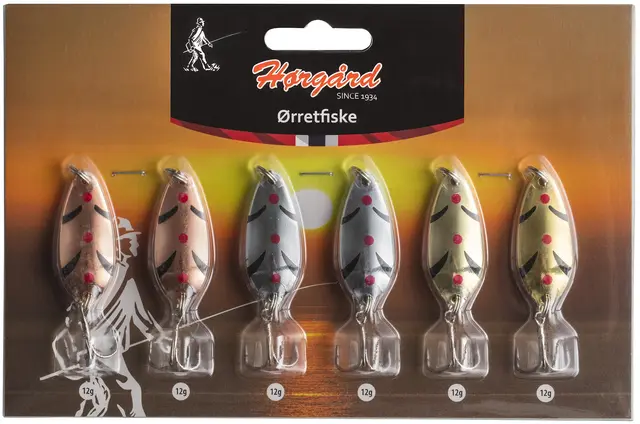 Hørgård Öring skeddragskit 6-pack 12g Sex effektiva beten för öringfiske 