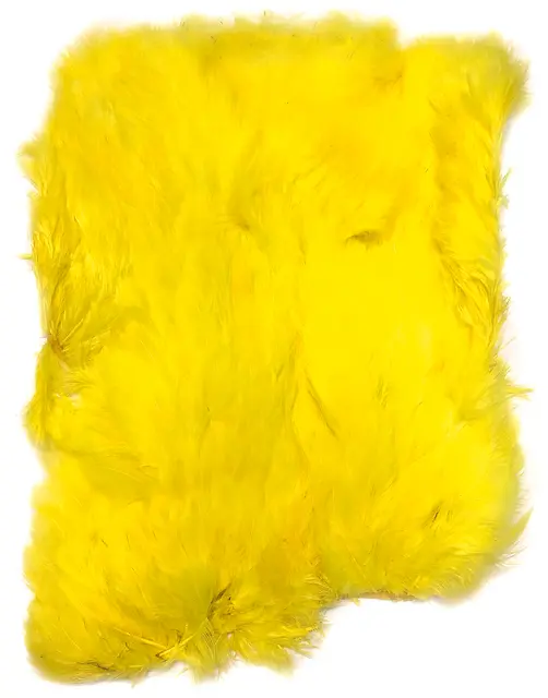 Softhackle patch Fluo Yellow Supermjuka hackles 