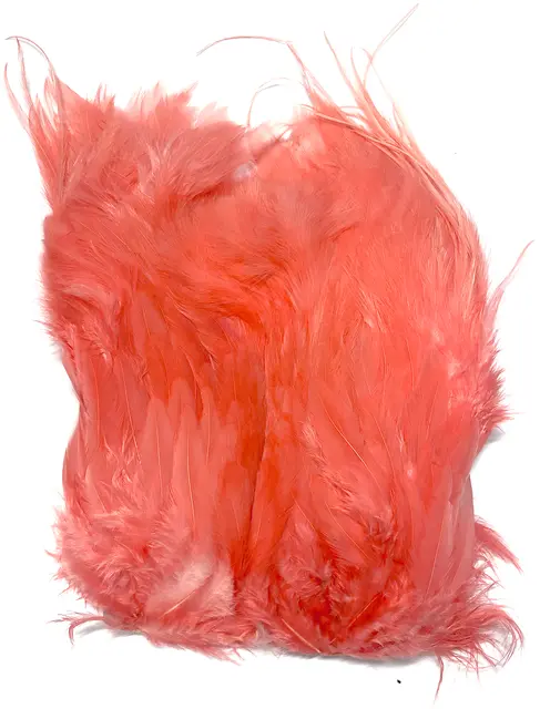 Softhackle patch Peach Supermjuka hackles 