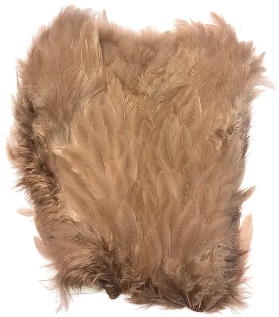 Softhackle patch Tan Supermjuka hackles 