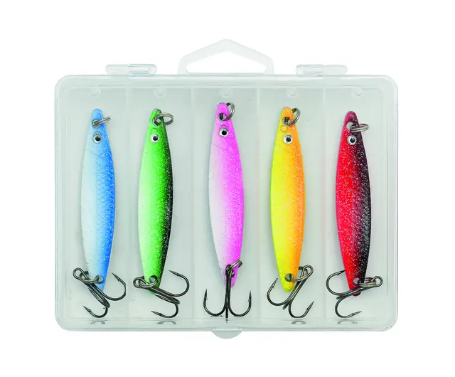 Kinetic Jebo Herring Glitter 18g Skeddragset 5-pack 