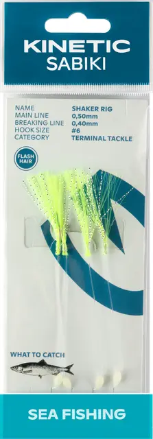 Kinetic Sabiki Shaker #6 Chartreuse Flashhair 