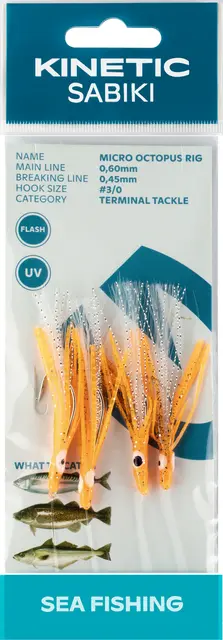 Kinetic Sabiki Micro Octopus #3/0 Chartreuse UV 