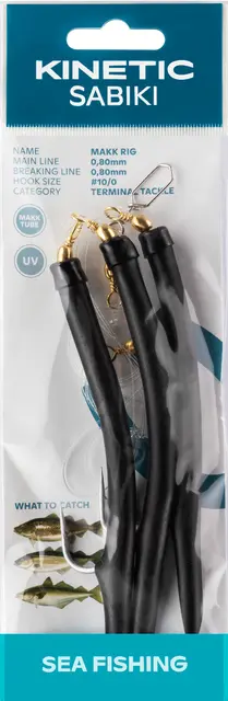 Kinetic Sabiki Makk #10/0 Black 