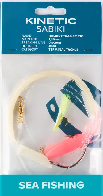 Kinetic Sabiki Halibut Trailer #9/0 Pink/Glow 