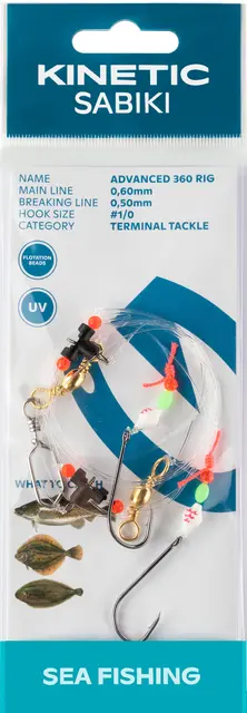 Kinetic Sabiki Advanced 360 #1/0 Pearl 