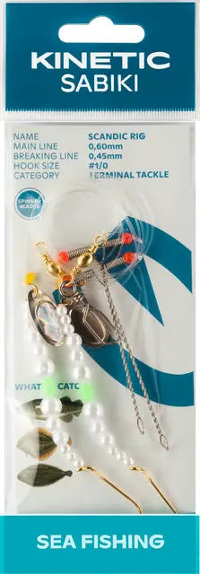 Kinetic Sabiki Scandic #1/0 Pearl Classic 