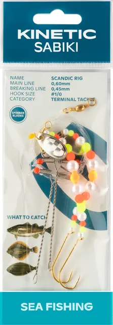 Kinetic Sabiki Scandic #1/0 Pearl Classic 