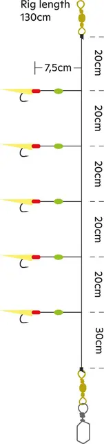 Kinetic Sabiki FullHouse #4 Fishskin 