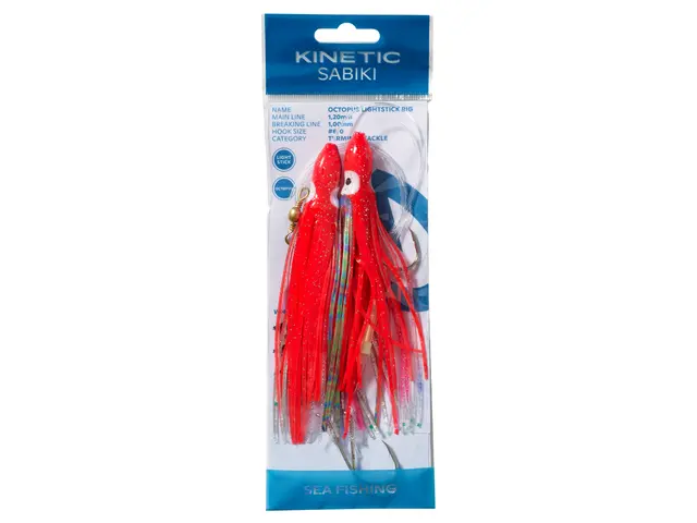 Kinetic Sabiki Octopus Lightstick #6/0 Gold/Orange 