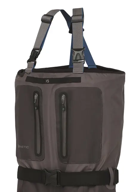 Kinetic X5 StockingFoot Boulder Grey S 5-lagers Vadarbyxor med Neoprensocka 