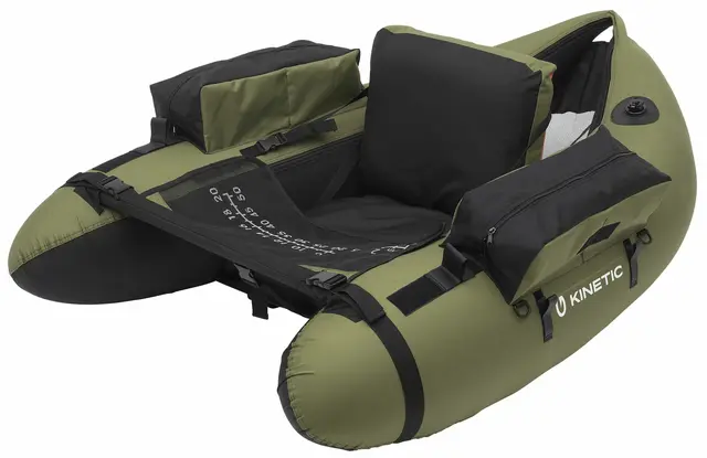 Kinetic Fish Hunter Belly Boat Paket Paket med flytring, simfötter och pump 