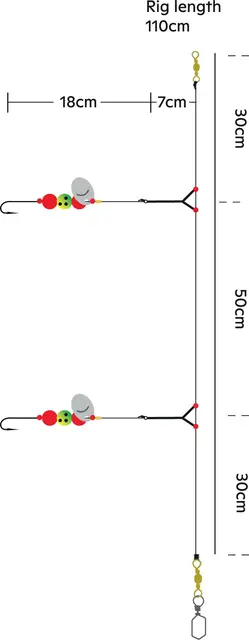 Kinetic Sabiki Scandic #1/0 Pearl Classic 