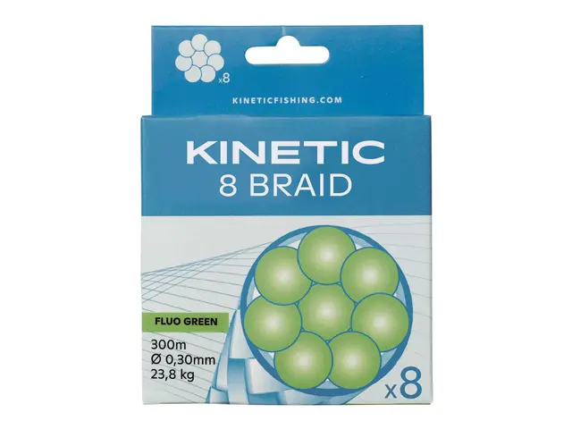 Kinetic 8 Braid 150m 0,12mm/9,6kg Fluo Green 
