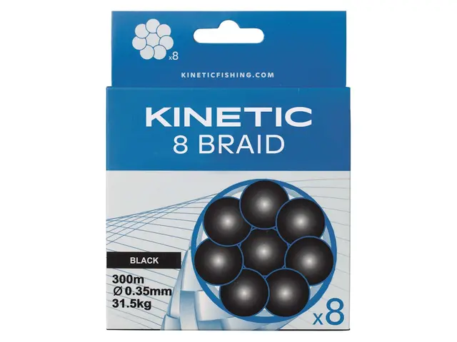 Kinetic 8 Braid 150m 0,12mm/9,6kg Black 