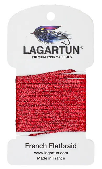 Lagartun Flatbraid Red Holo 5mm bred 