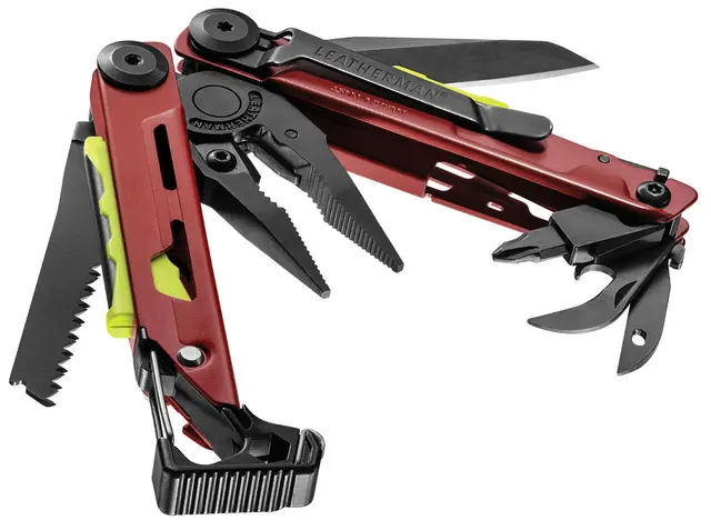 Leatherman Signal med väska Röd Multiverktyg, Innehåller 19 verktyg 