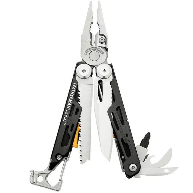Leatherman Signal med väska Svart Multiverktyg, Innehåller 19 verktyg 