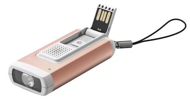 LED Lenser K6R Nyckelringslampa RoseGold Uppladdningsbar med hela 400 lumen 