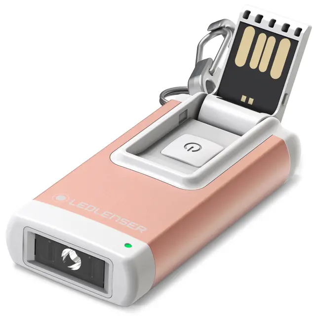 LED Lenser K4R Nyckelringslampa RoseGold Uppladdningsbar med hela 120 lumen 