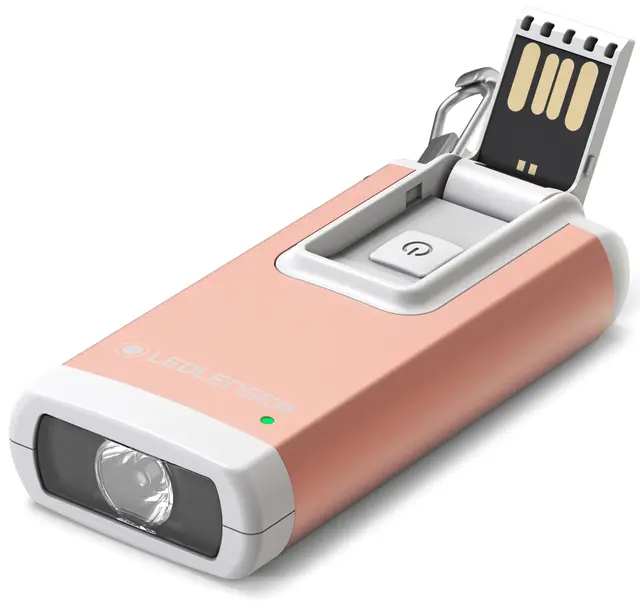 LED Lenser K6R Nyckelringslampa RoseGold Uppladdningsbar med hela 400 lumen 