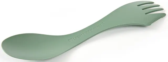 Light My Fire Spork Large Serving Händad, kniv och gaffel i ett Sandygreen 