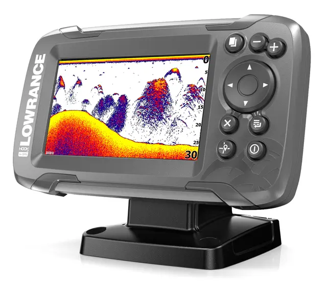 Lowrance Hook2 4X ekkolodd, GPS 4" skjerm, Bullet svinger 