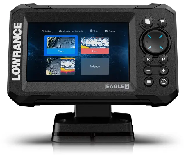 Lowrance Eagle 5" 50/200 HDI Ekkolodd og kartplotter med svinger 