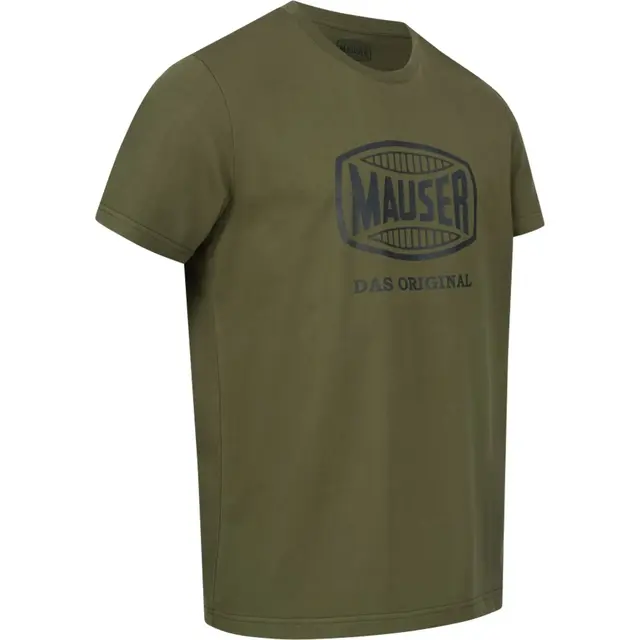Mauser T-shirt Original Olive S T-skjorte med Mauser logo på bryst 
