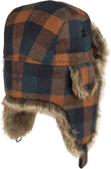 MJM Trapper Rex 32 Faux Fur Rust S Rust Check 