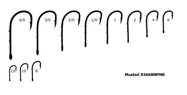 Mustad 92668BNPR Ultrapoint Red #10 Populär krok bland laxfiskare 