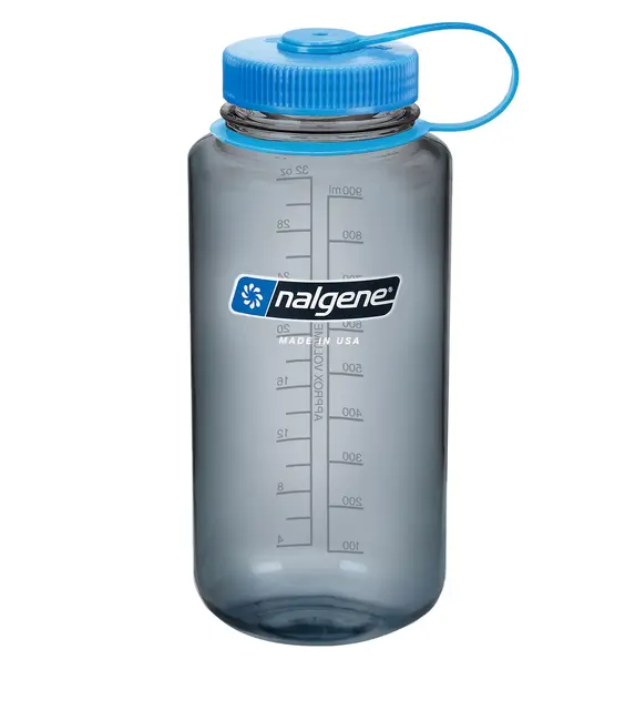 Nalgene 1L Wide Mouth Sustain Grey 1 liter drikkeflaske med vid åpning 