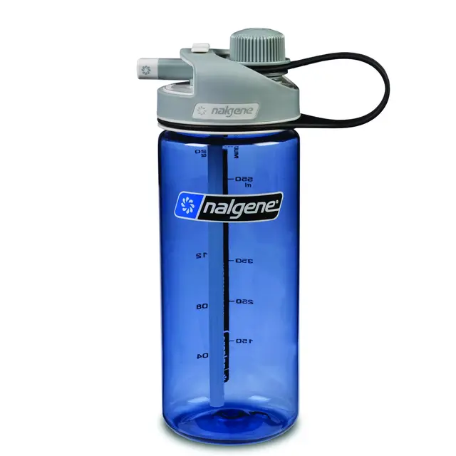 Nalgene Multidrink Sustain Blue 0,6 L Mångsidig flaksa med två drickmetoder 
