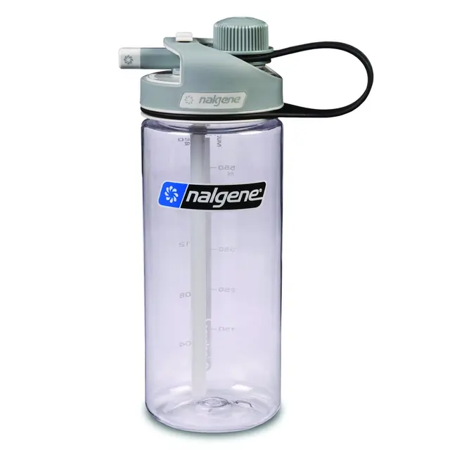 Nalgene Multidrink Sustain Clear 0,6 L Mångsidig flaksa med två drickmetoder 